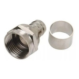 Ficha Conector F Con Anillo Crimpear Coaxil Rg6 X 50