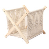 Revistero De Macramé, Cesta Para Libros, Estante Para