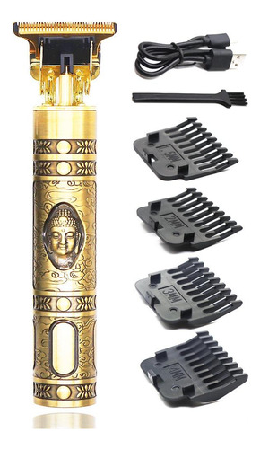 Maquina Para Cortar Perfilar Cabello Vintage T9 Buda Dorado