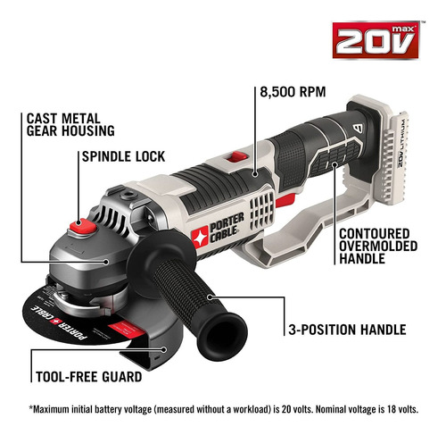 Amoladora Angular Porter Cable Pcc761b, Solo Herramienta