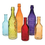 Juego De 6 Botellas De Vidrio Para Jardín | Decoración Color