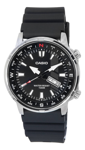 Reloj Casio Mtd-130-1a Ø44mm Sumergible Anillo De Brujula