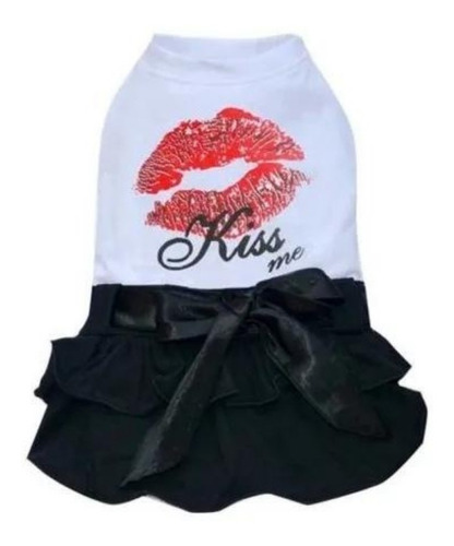 Vestido Para Perrita Doggy Dolly Kiss Me (talla L)