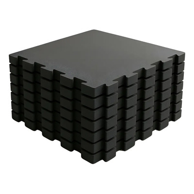 Kit 12 Tatames 50x50 20 Mm Preto Economico | Parcelamento sem juros