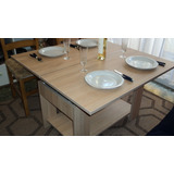 Mesa Ratona Elevable Extensible Roble Natural  4 Personas 