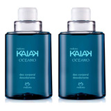 Kit 2 Refil Perfume Deo Corporal Natura Kaiak Oceano Masculino 100ml