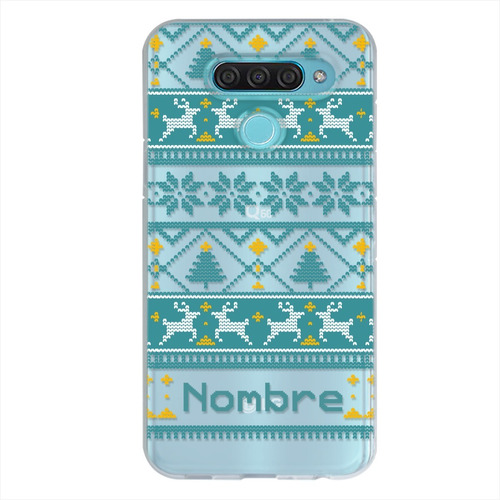 Funda Para LG Navidad Ugly Sweater Personalizada Tu Nombre