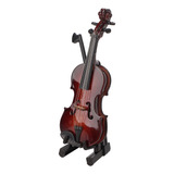 Soporte De Madera Para Violín En Miniatura, Arco Y Estuche,