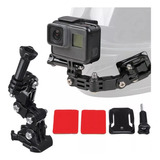 Kit Gopro Frontal Para Casco Moto Mentón 3m Curvo