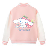 Chamarra De Béisbol Con Bonito Diseño Cinnamoroll Fresas