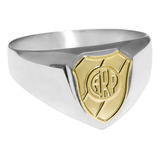 Anillo Club Fútbol Plata 925 Oro 18k Boca River Casla Racing