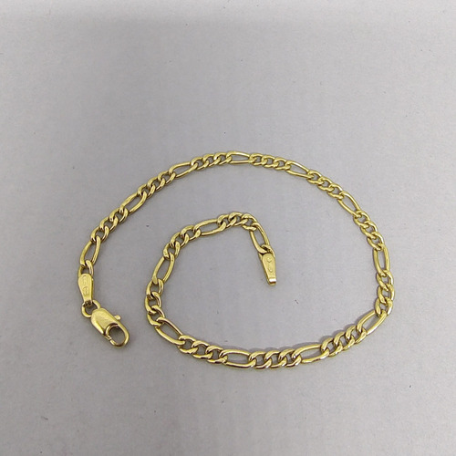 Pulseira Ouro 18k 750 Groumet 3x1 Italiana 19cm