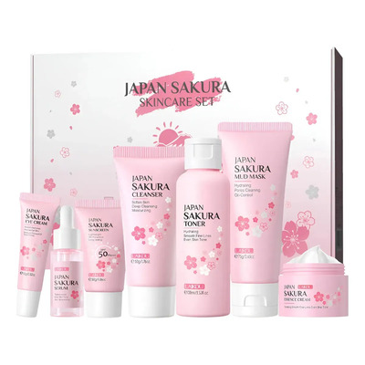 L Sdads Set De Cuidado Facial Laikou Sakura 7pzs Dsfsd Yll | Meses sin interés