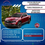 Plan De Ahorro Fiat Toro-38c- Avanzado-planazo 