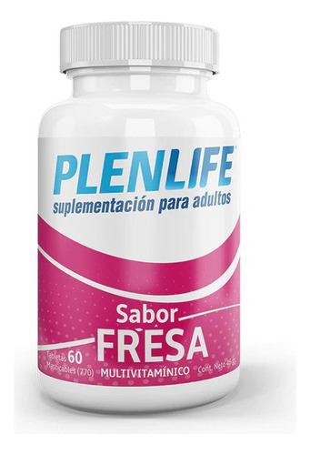 Plenlife Multivitamínico 60 Tab Masticables Sabor Fresa