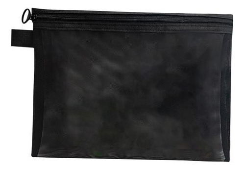 4 Bolsa De Maquillaje De Malla, Bolsa Con Negro Grande