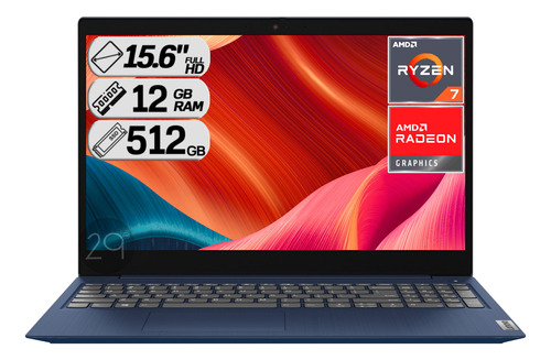 Portatil Lenovo Ryzen 7 4700u Ssd 512gb Ram Ddr4 12gb Wind