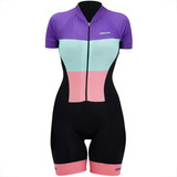 Macaquinho Para Ciclismo Feminino Hupi Napolitano Speed Mtb