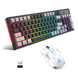 Teclado Suit Combo Mouse Recargable.. 4g Hxsj 96 Gaming