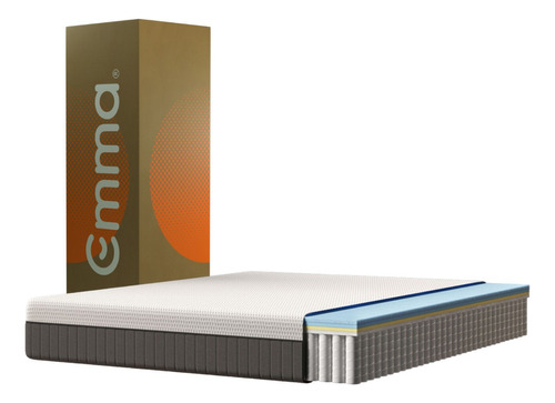 Colchón Individual Emma Deluxe Memory Foam Temperatura Fria