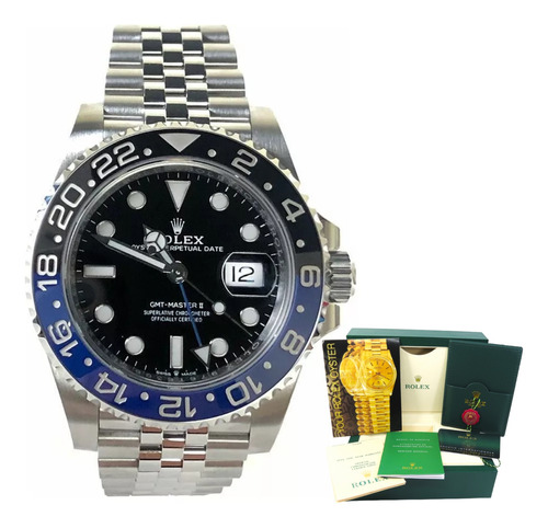 Relógio Rolex Gmt Master 2 Batman Com Caixa Original