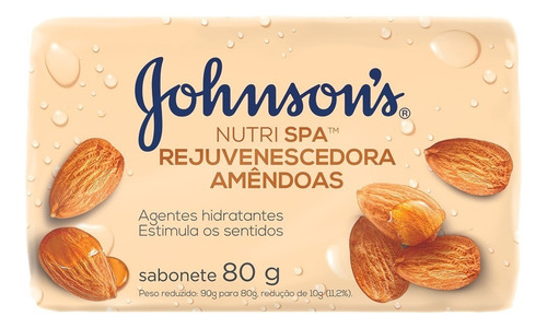 Sabonete Em Barra Nutrispa Amêndoas  Johnson's 80g