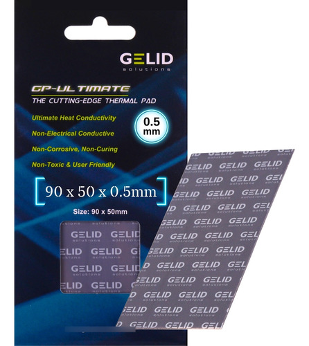 Pad Térmico Gelid Gp Ultimate 90x50x0.5mm Premium Pro 15w/mk