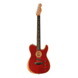 Fender American Acoustasonic Telecaster, Crimson Red