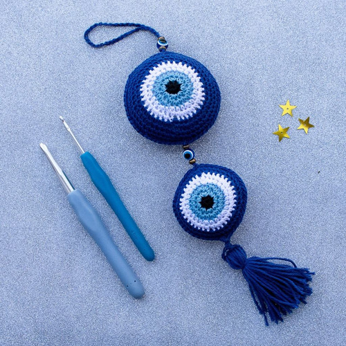 Tira Decorativa Tejida Al Crochet (ojo Turco)
