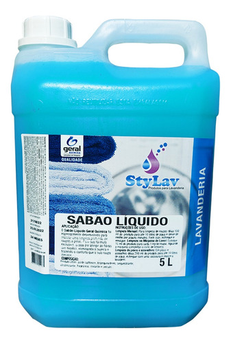 Sabão Liquido Para Lavar Roupa, Aroma Suave E Duradouro 5l