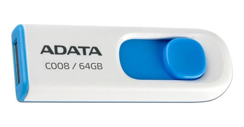 Pendrive 64gb Adata C008 Usb Blanco/azul Classic 