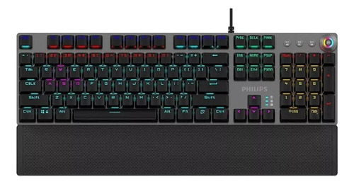 Teclado Gamer Mecanico Philips Spk8614 Rgb Switch Blue 