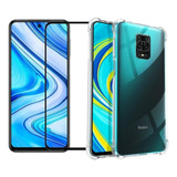 Carcasa Silicona Antigolpe Para Xiaomi Note 9s /pro + Vidrio