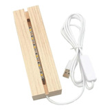 Lámpara De Cabecera Usb Luz Led De Madera Ranura 300 Mm