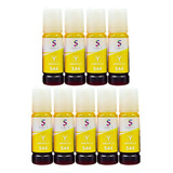 9 Tintas Yellow Para Epson 544 Compatible L1250 L3250 L1210