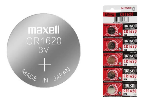 Pack 5 Pilas Maxell Cr1620 Litio 3v Alcalina Japonesa