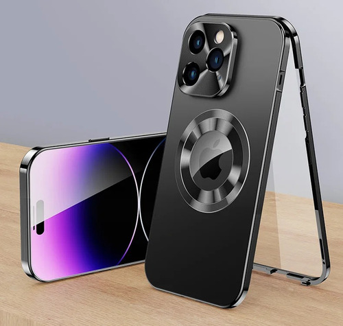 Case 360º Com Alumínio Pro + Para iPhone 15 14 13 12 Pro Max