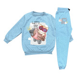 Conjunto Sudadera Osito Happy Time Para Niña