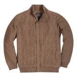 Cardigan Hombre Sherpa New York Marrón Fw 2023 Ferouch