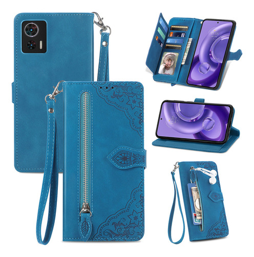 Adecuado For Motorola Edge 30fusion Funda De Cuero For