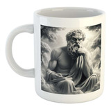 Taza Ceramica Socrates Filosofia Pensando En Su Silla