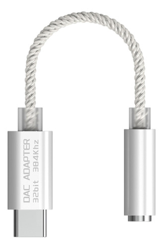 Adaptador De Audio Usb C A 3,5 Mm / Plata Concha Plata