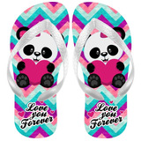 Chinelo Panda Love You Forever Declaração Amor Mega Oferta