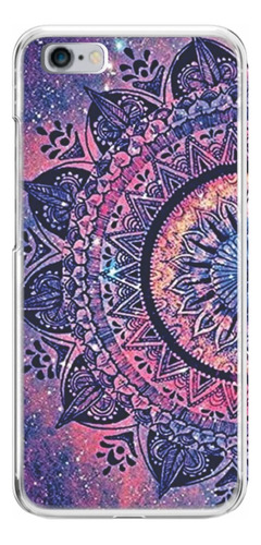 Capa Capinha De Celular Desenho Geometrico Mandala Roxa