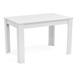 Mesa De Comedor Fraga 6 Puestos Patas Blanco