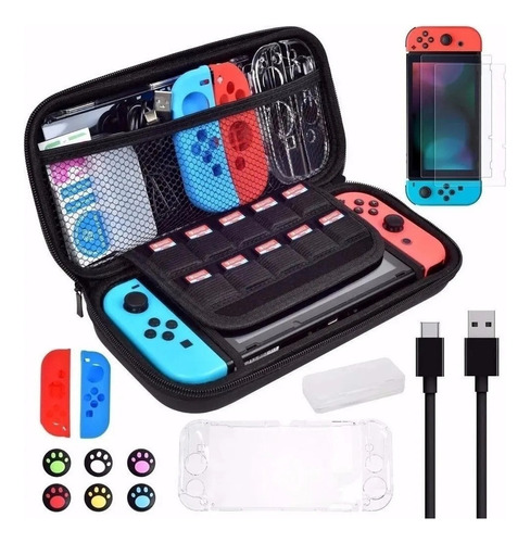 Kit De Accesorios 16 En 1 Con Funda Para Nintendo Switch