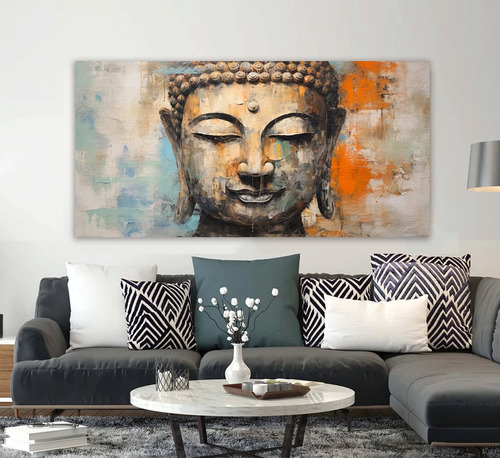 Cuadro Buda Elegante Moderno Minimalista Grande En Canvas
