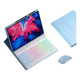 Kit Funda Teclado Iluminado Mouse For Lenovo M10 3rd 10.6