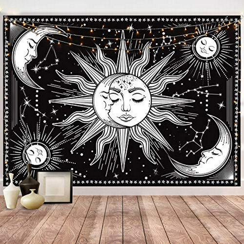 Tapestry Luna Black-white Para Pared