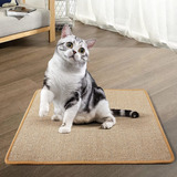 Tapete Rascador Para Gatos #40x60cm, Alfombra De Sisal Natur